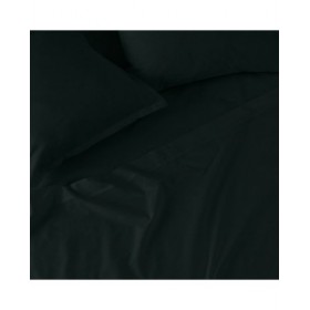 Lenzuolo con angoli HappyFriday BASIC Nero 200 x 200 x 32 cm