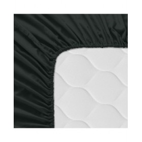 Lenzuolo con angoli HappyFriday BASIC Nero 200 x 200 x 32 cm