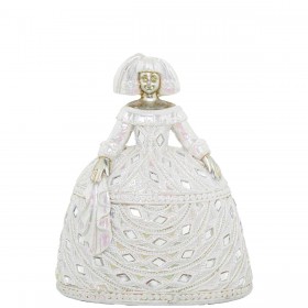 Statua Decorativa Alexandra House Living Menina Bianco Acrilico Plastica Melammina 15 x 11 x 18 cm