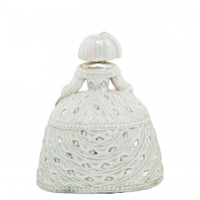 Statua Decorativa Alexandra House Living Menina Bianco Acrilico Plastica Melammina 15 x 11 x 18 cm