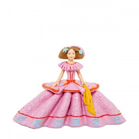 Statua Decorativa Alexandra House Living Menina Rosa Acrilico Plastica Melammina