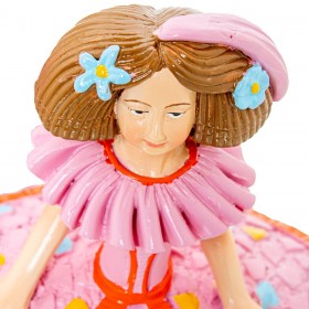 Statua Decorativa Alexandra House Living Menina Rosa Acrilico Plastica Melammina