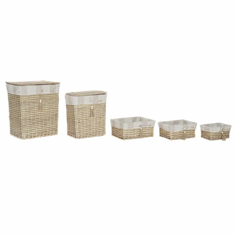 Cesto per i Panni Sporchi Home ESPRIT Multicolore 5 Pezzi