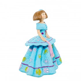 Statua Decorativa Alexandra House Living Menina Celeste Acrilico Plastica Melammina