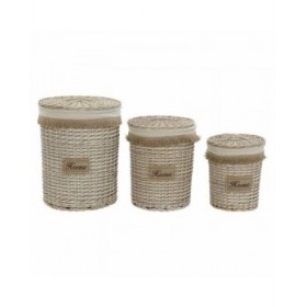Set di Cestini Home ESPRIT Multicolore 3 Pezzi