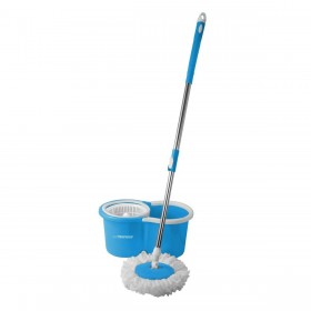 Mop with Bucket Esperanza EHS005 Azzurro Bianco Microfibra
