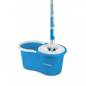 Mop with Bucket Esperanza EHS005 Azzurro Bianco Microfibra