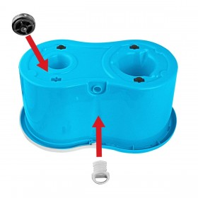 Mop with Bucket Esperanza EHS005 Azzurro Bianco Microfibra