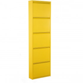 Scarpiera Alexandra House Living Giallo 50 x 170 x 15 cm 5 cassetti