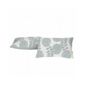 Fodera per cuscino Alexandra House Living Ordesa Azzurro Bianco 2 Unità