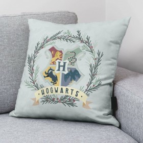 Fodera per cuscino Harry Potter Hogwarts Christmas Grigio chiaro 50 x 50 cm