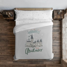 Copripiumino Harry Potter Hogwarts in Christmas Multicolore 175 Fili 220 x 220 cm Ala francese