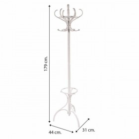 Attaccapanni da Terra Alexandra House Living Bianco 44 x 179 x 31 cm
