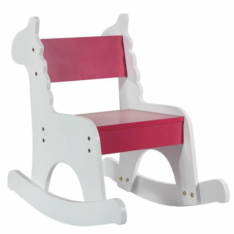 Sedia a dondolo Alexandra House Living Bianco Rosso Legno MDF 33 x 55 x 51,5 cm Per bambini Giraffa