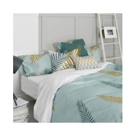 Fodera per cuscino HappyFriday Blanc Foliage mint Multicolore 60 x 60 cm