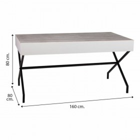 Tavolo Alexandra House Living Bianco 80 x 80 x 160 cm