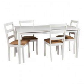 Sedia da Sala da Pranzo Alexandra House Living Bianco 52 x 95 x 44 cm