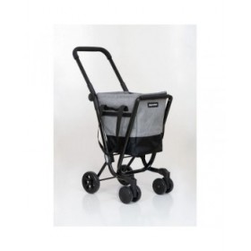 Carrello Playmarket Nero/Grigio Con ruote Pieghevole