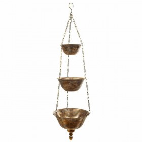 Vaso sospeso Alexandra House Living Dorato Ferro 33 x 122 x 33 cm