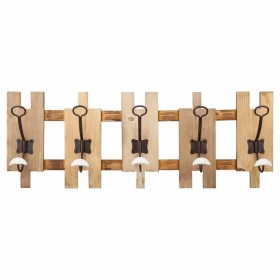 Appendiabiti da parete Alexandra House Living Naturale Legno di abete 10 x 25 x 70 cm