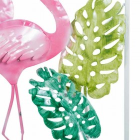 Decorazione da Parete Alexandra House Living Multicolore Metallo Fenicottero rosa 5 x 81 x 81 cm