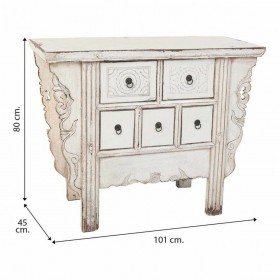 Ingresso Alexandra House Living Bianco Legno di olmo 45 x 80 x 101 cm