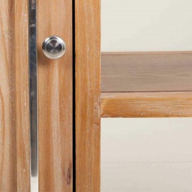 Ingresso Alexandra House Living Argentato Naturale Legno Acciaio inossidabile Pino Legno MDF 37 x 74 x 76 cm