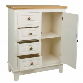 Credenza Alexandra House Living Bianco Naturale Legno di pino Legno MDF 32 x 84 x 66 cm