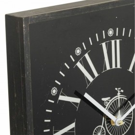 Orologio da Parete Alexandra House Living Nero Vetro Ferro Legno MDF 76 x 3 x 36 cm