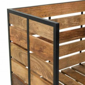 Panca Alexandra House Living Marrone Nero Ferro Legno di mango 61 x 92 x 160 cm Con ruote