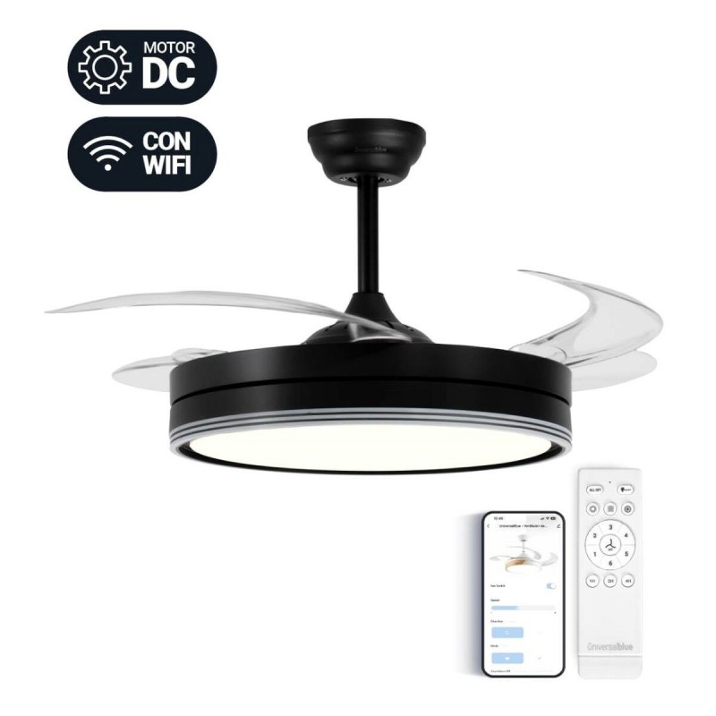 Ventilatore da Soffitto Universal Blue Nero