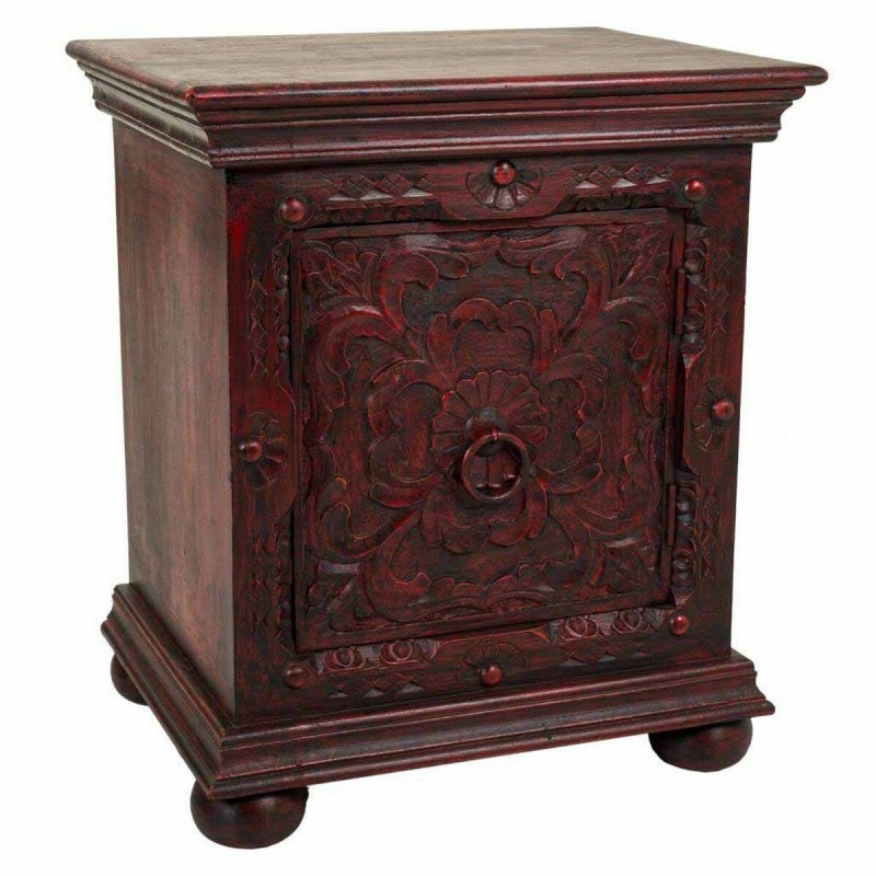 Comodino Alexandra House Living Rosso 40 x 59 x 50 cm