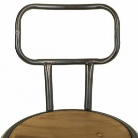 Sgabello Alexandra House Living Marrone Grigio Legno Metallo 54 x 92 x 42 cm