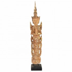 Statua Decorativa Alexandra House Living Marrone Legno 7 x 76 x 12 cm