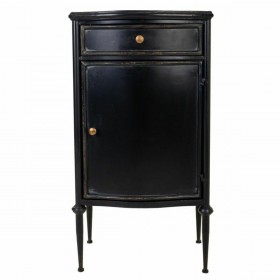 Comodino Alexandra House Living Nero 36 x 86 x 46 cm