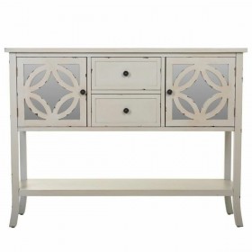 Credenza Alexandra House Living Grigio Vetro Legno di abete 37 x 91 x 121 cm