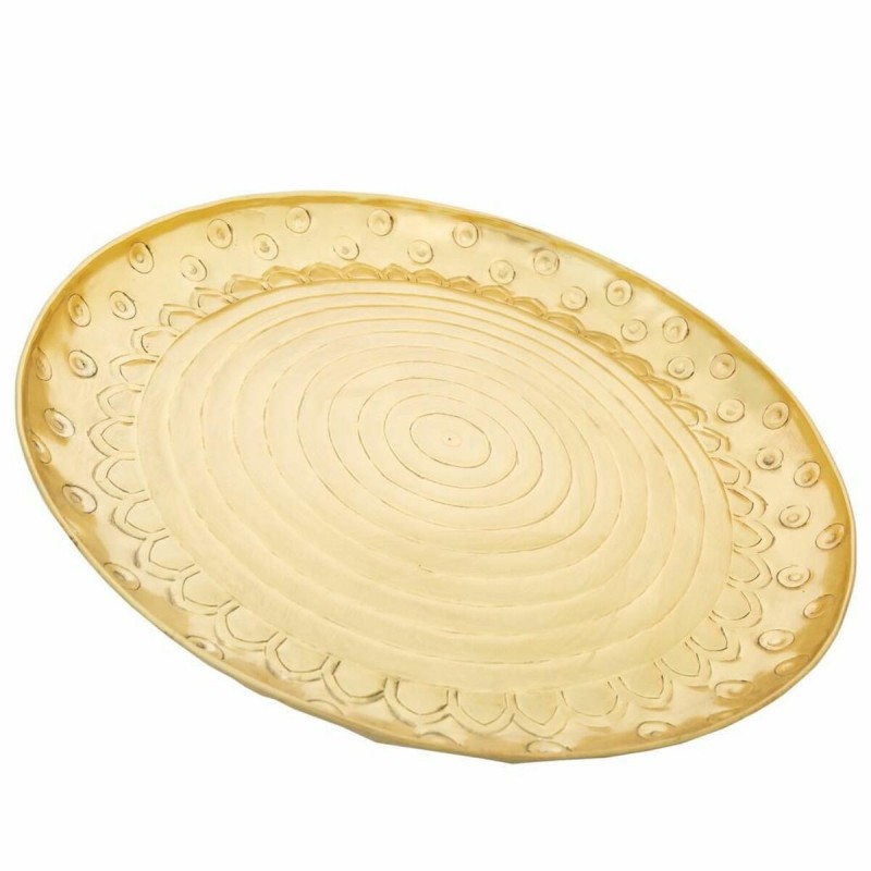 Piatto Decorativo Alexandra House Living Oro nichel 39 x 2 x 39 cm