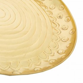 Piatto Decorativo Alexandra House Living Oro nichel 39 x 2 x 39 cm