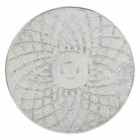 Piatto Decorativo Alexandra House Living Argento nichel 61 x 2 x 61 cm