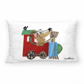 Fodera per cuscino Decolores Locomotora Multicolore 30 x 50 cm