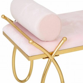 Panca Alexandra House Living Oro Metallo Spugna Legno MDF 49 x 53 x 112 cm