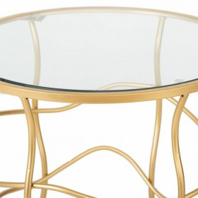 Tavolo aggiuntivo Alexandra House Living Oro Metallo 46 x 60 x 46 cm