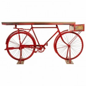 Ingresso Alexandra House Living Bike Marrone Rosso Ferro Legno di mango 50 x 90 x 198 cm