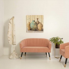 Vaso Alexandra House Living Nero Dorato Metallo 23 x 60 x 23 cm Con supporto