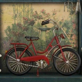 Appendiabiti da parete Alexandra House Living Metallo Legno MDF Bicicletta 11 x 37 x 42 cm Negozio