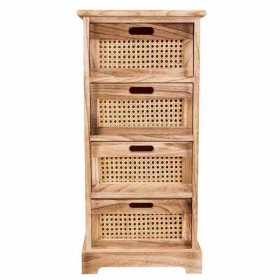 Cassettiera Alexandra House Living Canna Legno di paulownia 29 x 75 x 35 cm