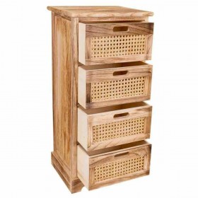 Cassettiera Alexandra House Living Canna Legno di paulownia 29 x 75 x 35 cm