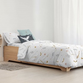 Copripiumino Harry Potter Hogwarts Nordic  Multicolore 175 Fili 180 x 220 cm Singolo