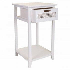 Comodino Alexandra House Living Bianco 35 x 63 x 35 cm