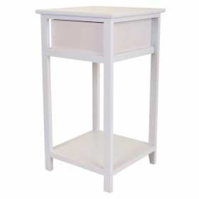 Comodino Alexandra House Living Bianco 35 x 63 x 35 cm